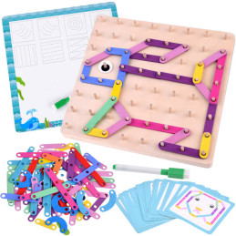Montessori puzzle fa színes...