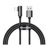 Baseus Legend ferde nejlon kábel USB - Lightning kábel játékosoknak 2.4A 1m fekete