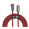 Baseus Legend szögletes USB C típusú Lightning kábel 1m piros